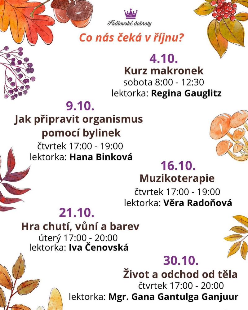 Kurzy/Akce říjen 2025